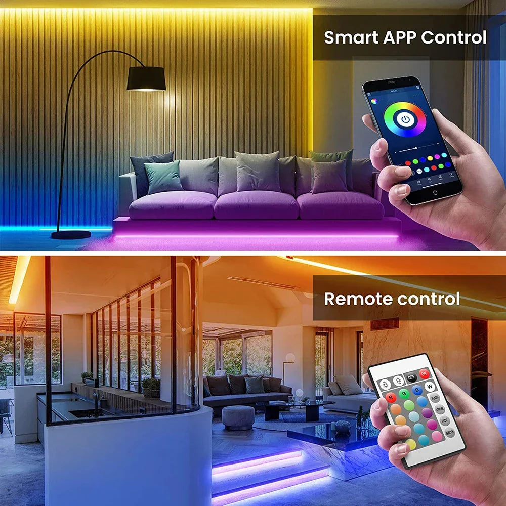 Pasek LED RGB 5050 SMD, Bluetooth, USB, samoprzylepny do TV i biurka Mój sklep