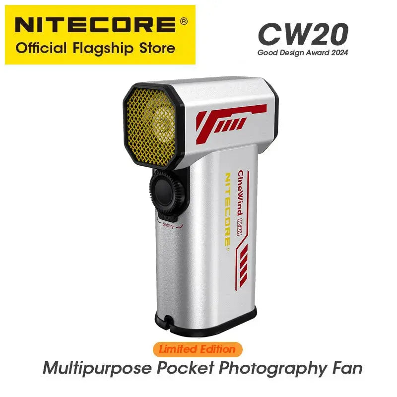 NITECORE CW20 Outdoor Camping Fan Multipurpose Pocket Photography Fan Electric Portable Air Blower for Short Video Cleaning Elektrofy