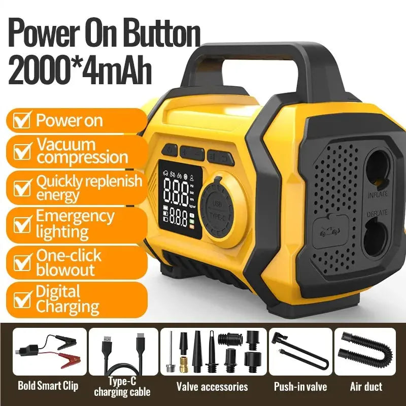 8000mAh Wireless Jump Pump Elektrofy
