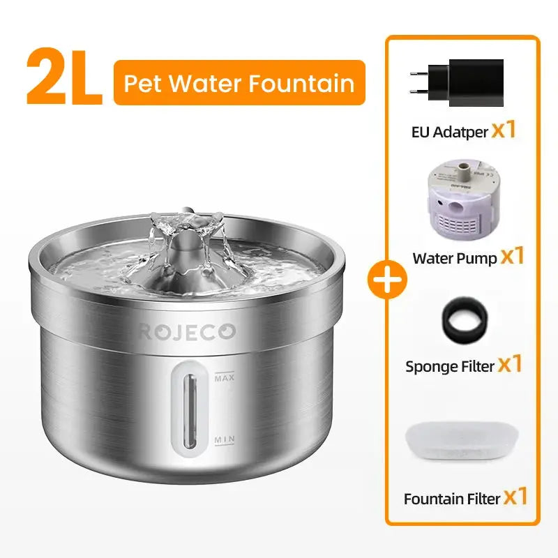 Stainless Cat Water Fountain Elektrofy