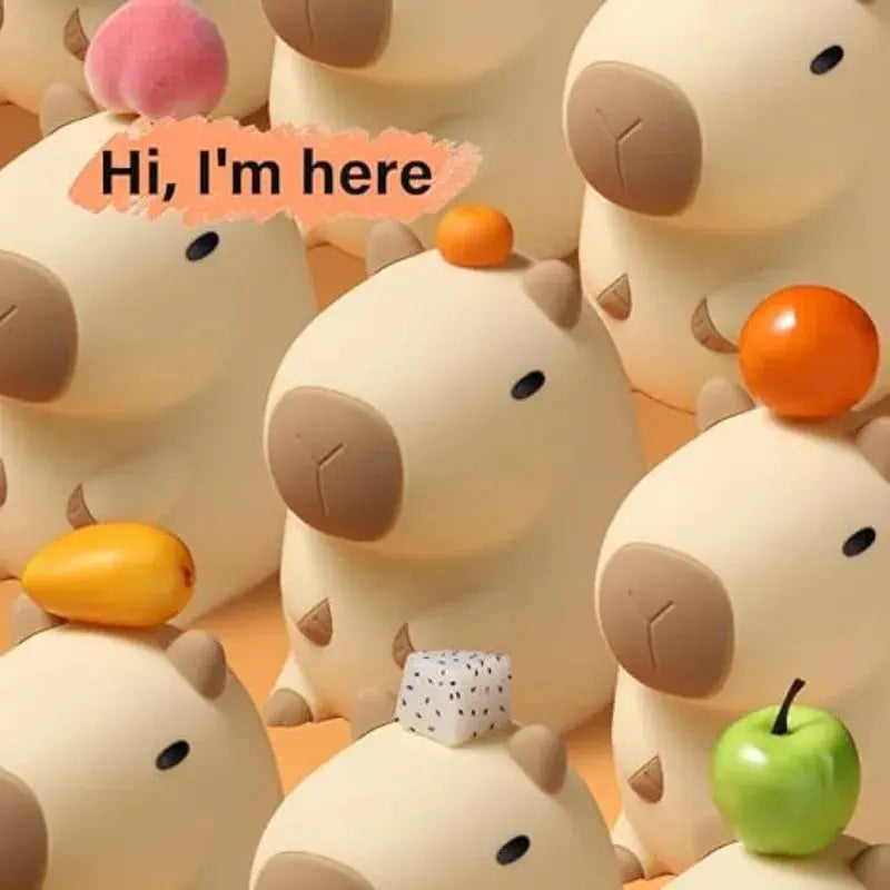 Capibala Cute Night Light USB Rechargeable Bedroom Sensor Tap Light Sleep Companion Bedside Desk Lamp Birthday Gift Elektrofy