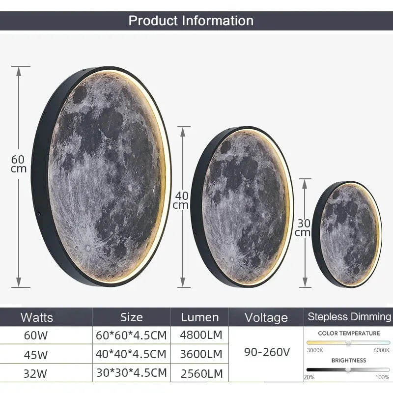 Moon Surface LED Wall Light