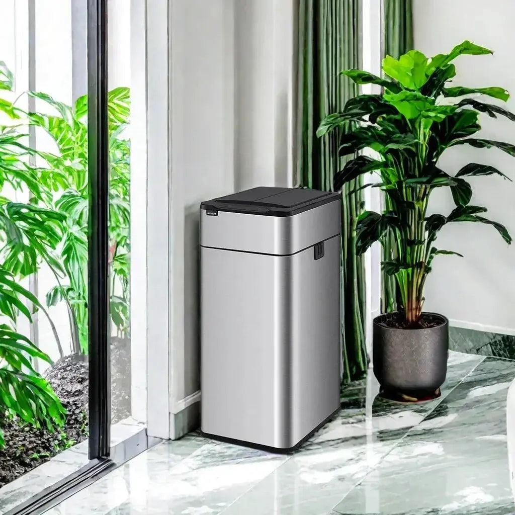 Garbage Bin 60/50/40/30/20/15/9L Large-capacity Stainless Steel Smart Sensor Trash Can Automatic Waste Bins Kitchen Trash Can Elektrofy