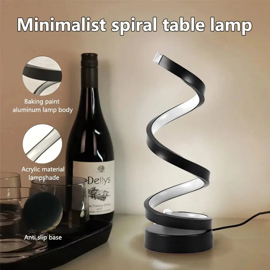 Spiral Crystal LED Night Lamp