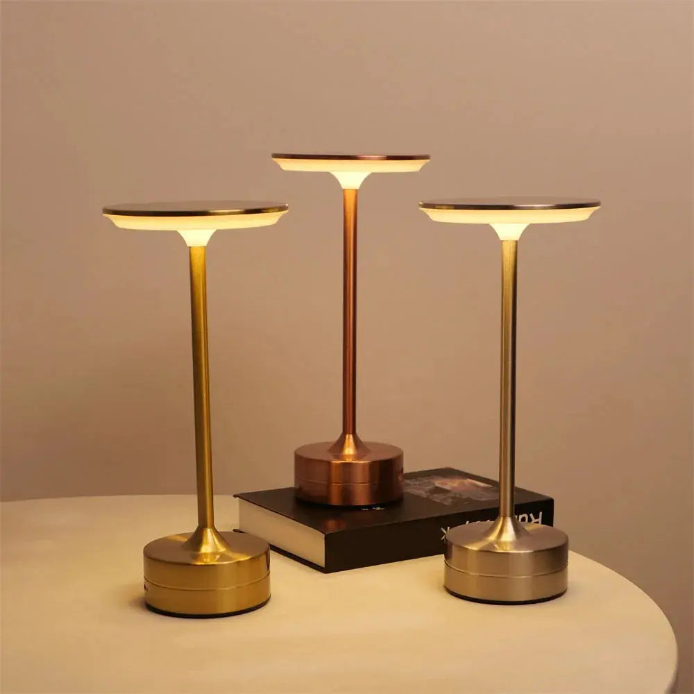 Rechargeable Table Lamp Touch Sensor Desktop LED Night Light Wireless Reading Lamp For Restaurant Hotel Bar Bedroom Decor Light Elektrofy