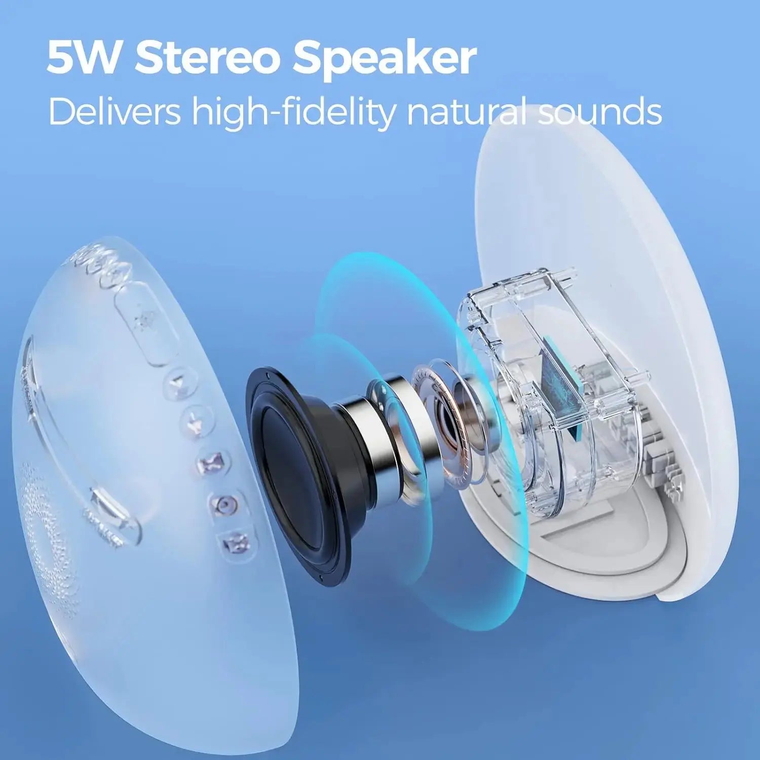 Awakening Wake Up Sunrise Alarm Clock Table Clock Dimmable with 3 Ring 8 Nightlight 26 Sound Sleep Timer Night Light Elektrofy