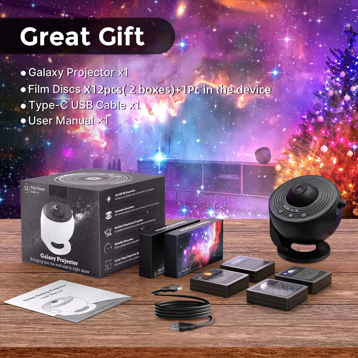 HD Galaxy Projector 13 Discs Elektrofy