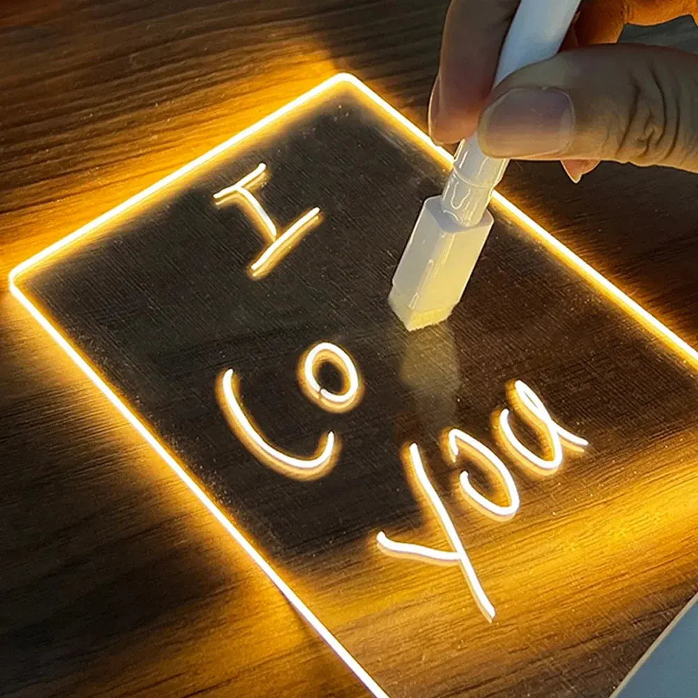 Creative Led Note Board Night Light USB Message Board With Pen Holiday Light Children Girlfriend Gift Decoration DIY Night Lamp Elektrofy
