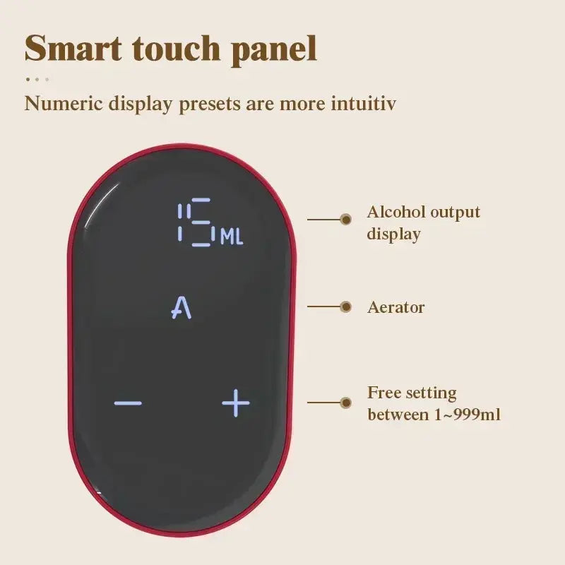 Smart electric digital wine dispenser wine suitable for more than 100 kinds of bottle mouths Elektrofy