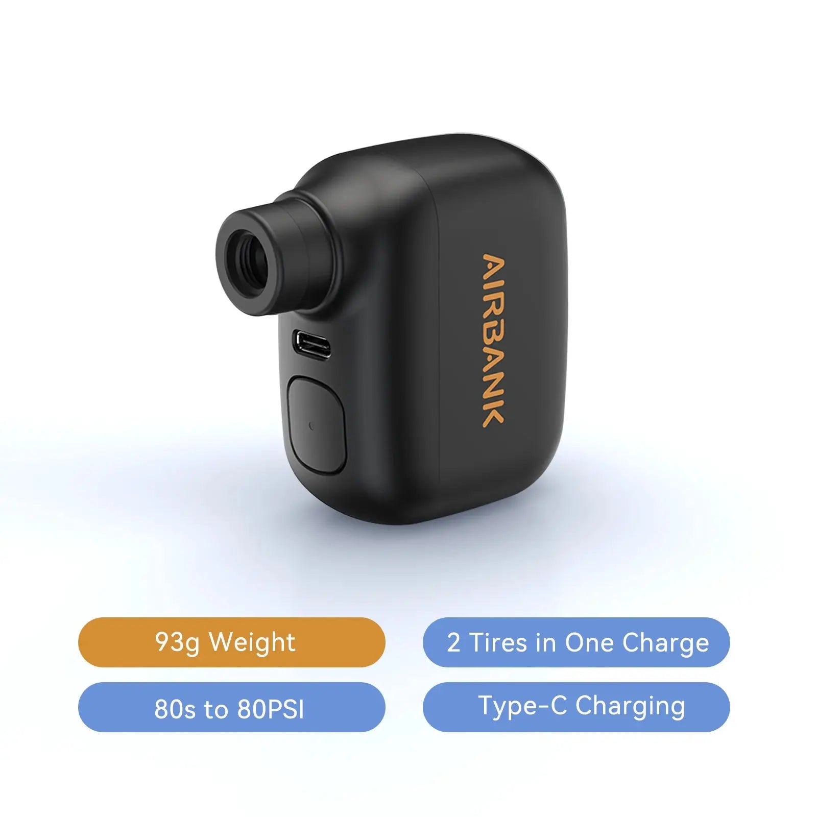 AIRBANK Pocket SE Mini Portable Electric Pump For Bicycle Cordless Tire Presta Schrader Valve Bike Accessories Fast Charging Elektrofy