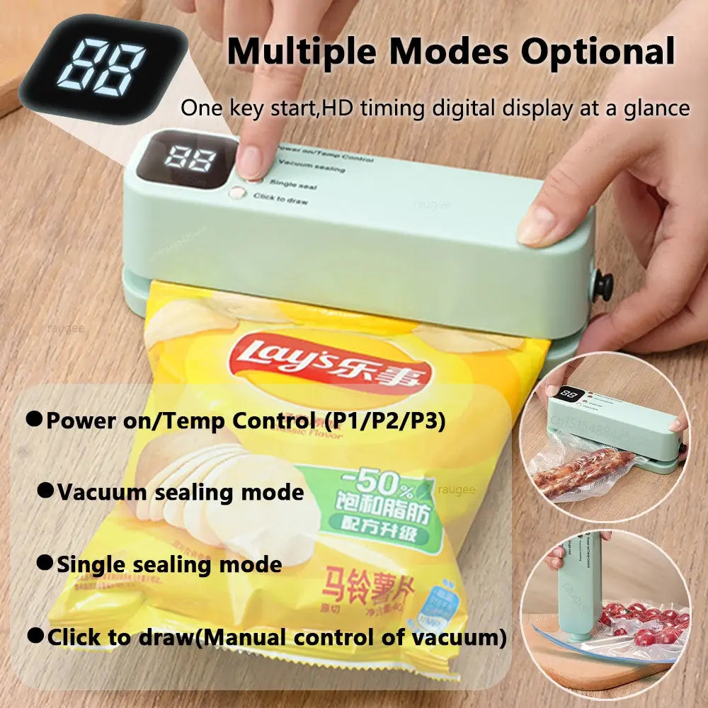 Vacuum Food Sealer Portable 3 in 1