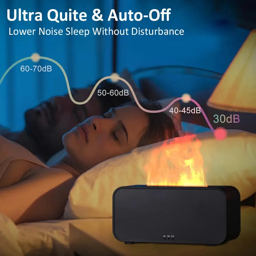 Aroma Diffuser Mini 7 Colorful Flame Air Humidifier Add Essential Oil Aromatherapy with Timing Setting for Home Bedroom Office Elektrofy