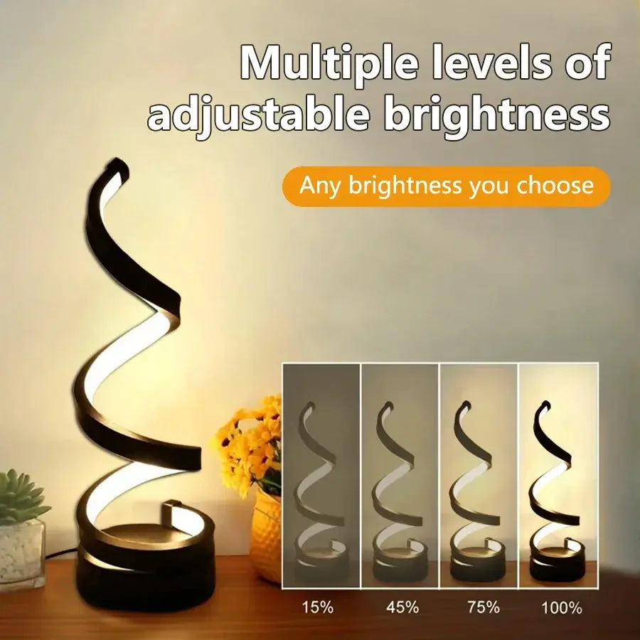 Spiral Crystal LED Night Lamp