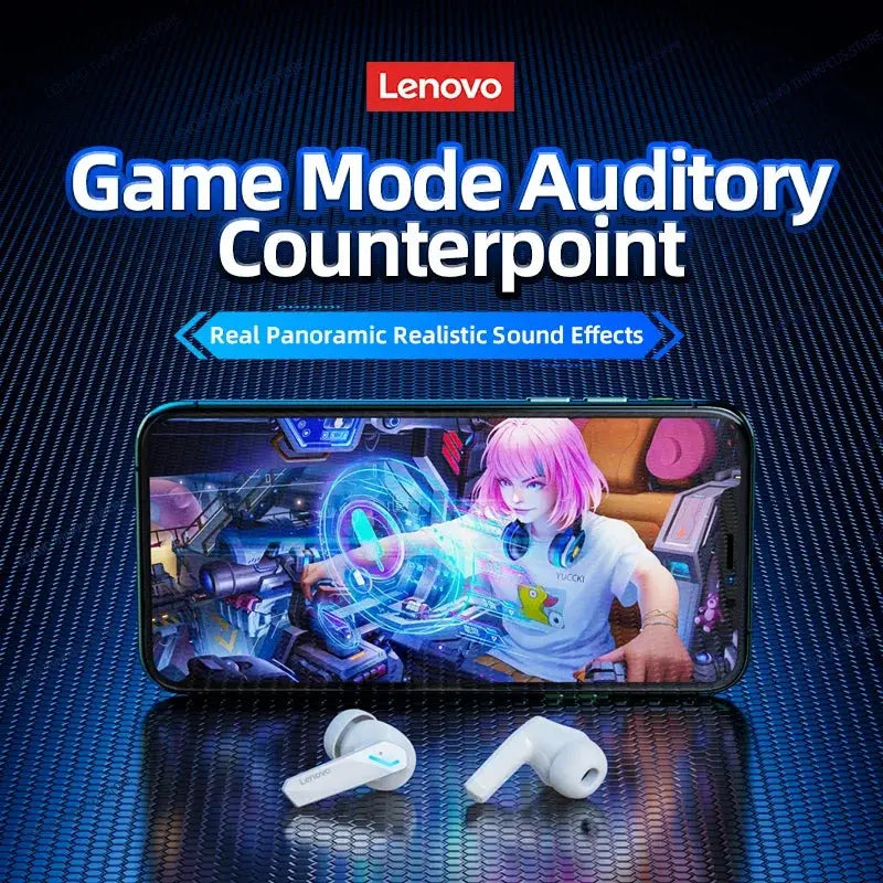 Lenovo GM2 Pro Gaming Earphones Bluetooth 5.3 Sport Headset Dual Mode HD Call Noise Reduction Earbuds with Mic Music Earphones Elektrofy