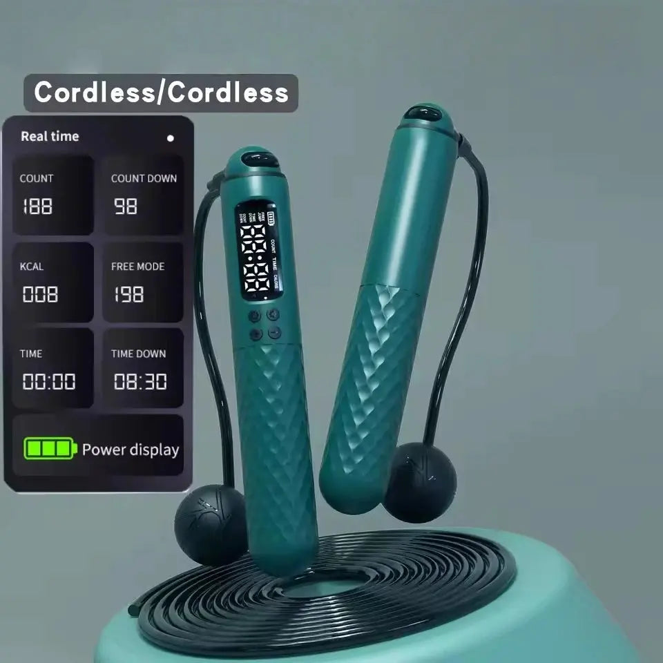 New rechargeable USB Electronic Technology Jump Rope Wire Rope Adjustable Jump Rope Trainer Digital Wireless Calorie Counter Elektrofy