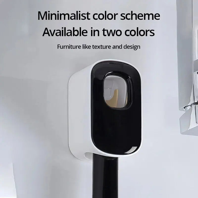 1pc Waterproof Toothpaste Squeezer Automatic Toothpaste Dispenser Wall Mount Bathroom Bathroom Accessories Toothbrush Holder Elektrofy