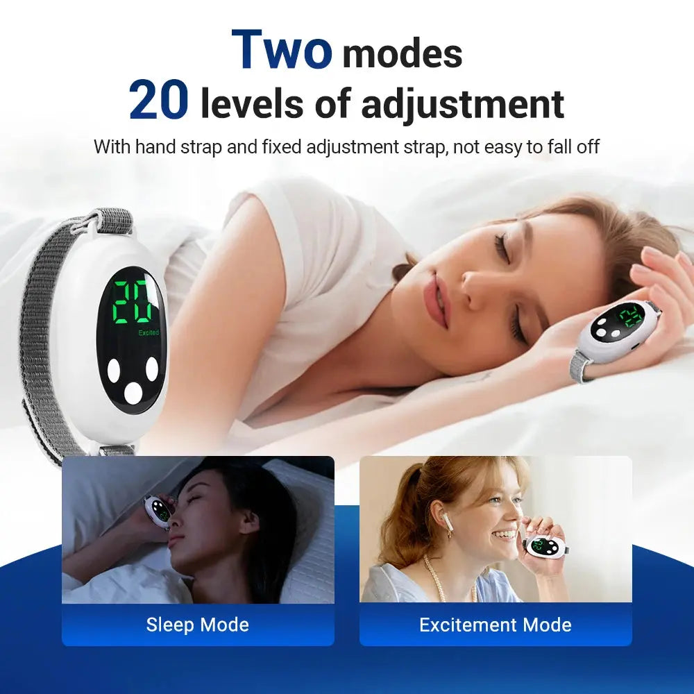 Two modes, 20 levels of intensity, intelligent sleep device, anxiety relief, neurological sleep, insomnia, and soothing device, Elektrofy