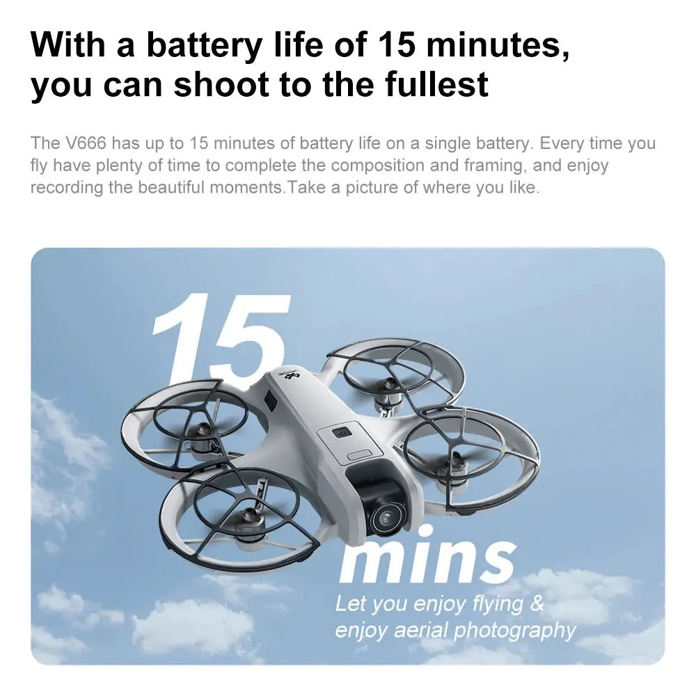 Xiaomi V666 MINI Drone 4K Professional WIFI 5G Dron Obstacle Avoidance Brushless Altitude Headless Mode RC Quadcopter FPV Toys Elektrofy