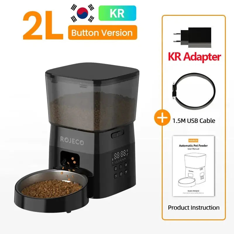 Button Auto Pet Feeder 50-200g