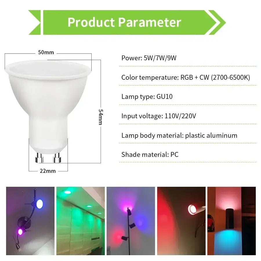 Tuya GU10 WiFi RGB+CCT Bulb Elektrofy