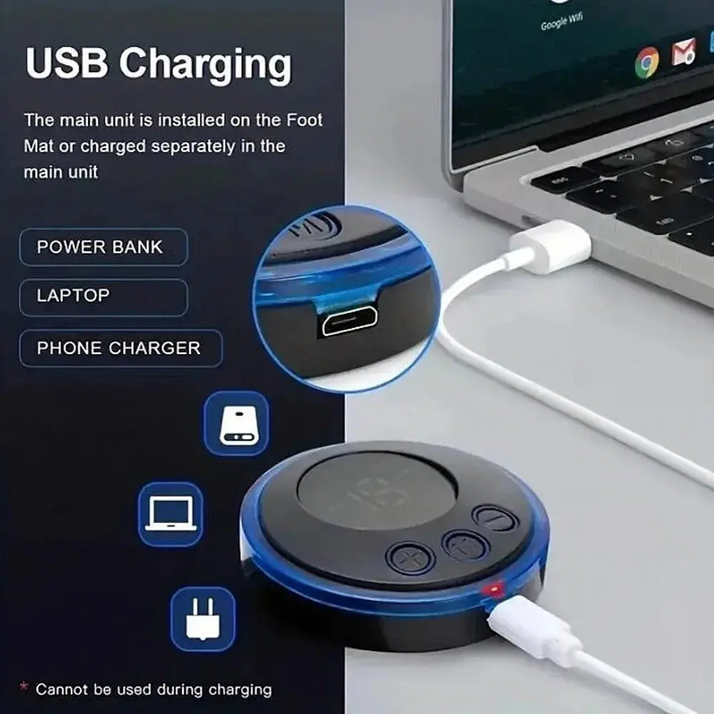 EMS Foot Massager, Pad Remote Controlable Pain Relief Relaxation Foot Massage Pad Muscle Stimulation Improve Blood Circulation Elektrofy