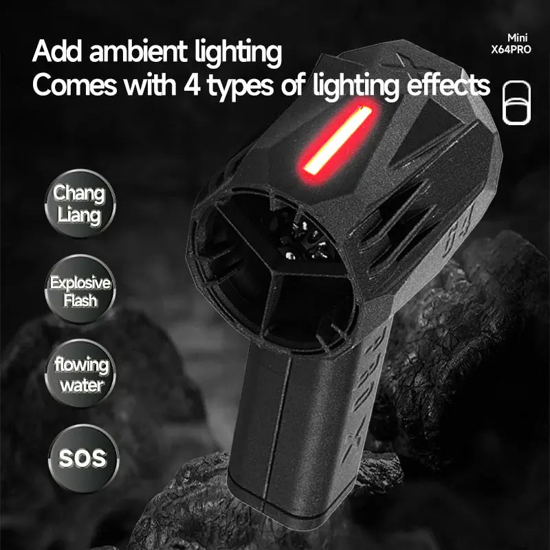 Powerful Air Blower Mini X64 PRO Turbo Violent Blower with SOS Ambient Light 64mm Duct Fan Turbofan Car Washing Brushless Motor Elektrofy