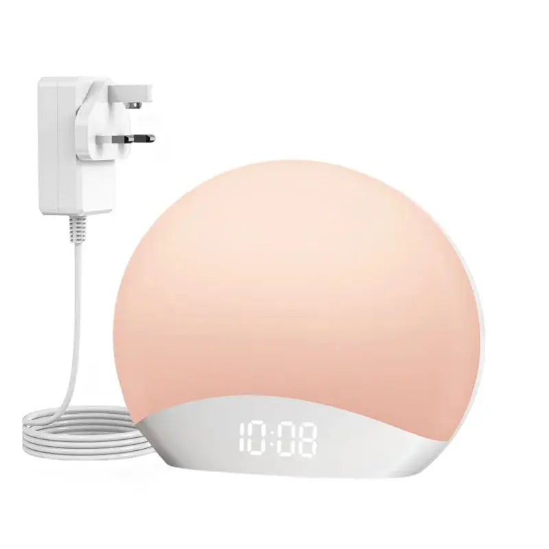 Awakening Wake Up Sunrise Alarm Clock Table Clock Dimmable with 3 Ring 8 Nightlight 26 Sound Sleep Timer Night Light Elektrofy