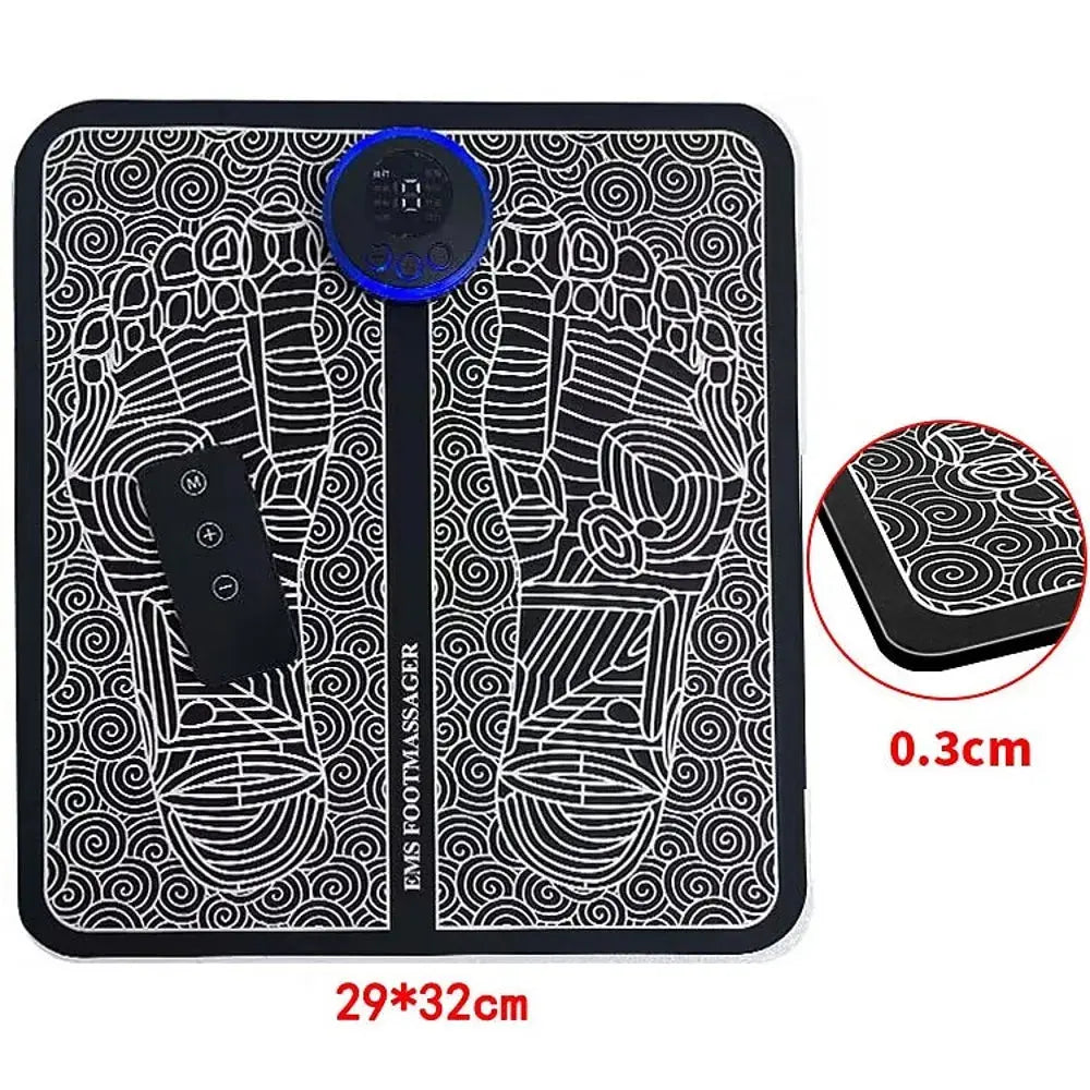 EMS Foot Massager, Pad Remote Controlable Pain Relief Relaxation Foot Massage Pad Muscle Stimulation Improve Blood Circulation Elektrofy