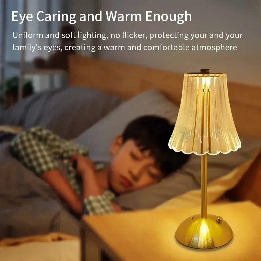 USB Rechargeable LED Table Lamp Touch Sensor Desktop Night Light For Bar Hotel Restaurant Bedroom Atmosphere Room Decor Lighting Elektrofy