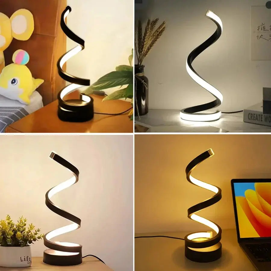 Spiral Crystal LED Night Lamp