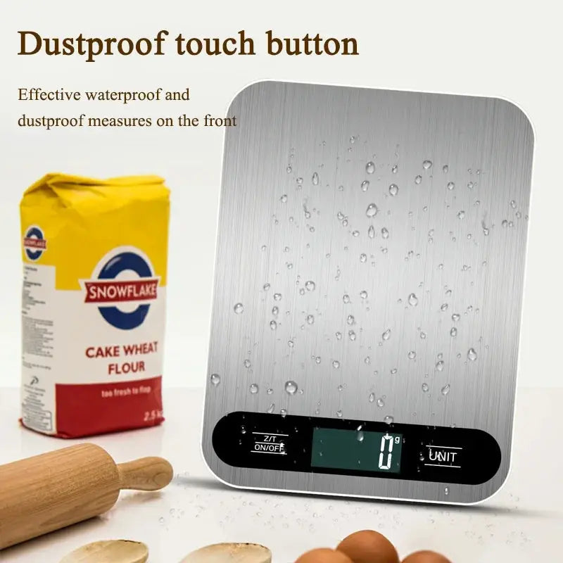 New 5/10/15Kg Household Stainless Steel Kitchen Scale Electronic Weighing Platform Scale Food Electronic Small Baking Home Tools Elektrofy