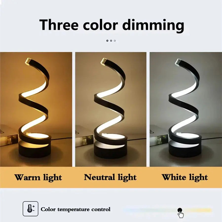 Spiral Crystal LED Night Lamp