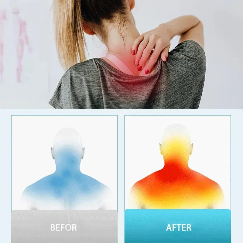 Multi Functional Neck and Shoulder Massager Household Neck and Back Kneading Tool with Multiple Adjustable Hot Compress Massage Elektrofy