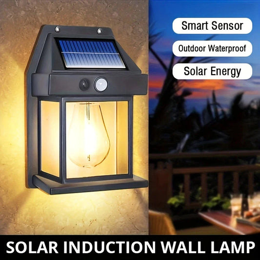 Zewnętrzna lampa solarna LED z czujnikiem ruchu, IP65, do ogrodu i garażu Mój sklep