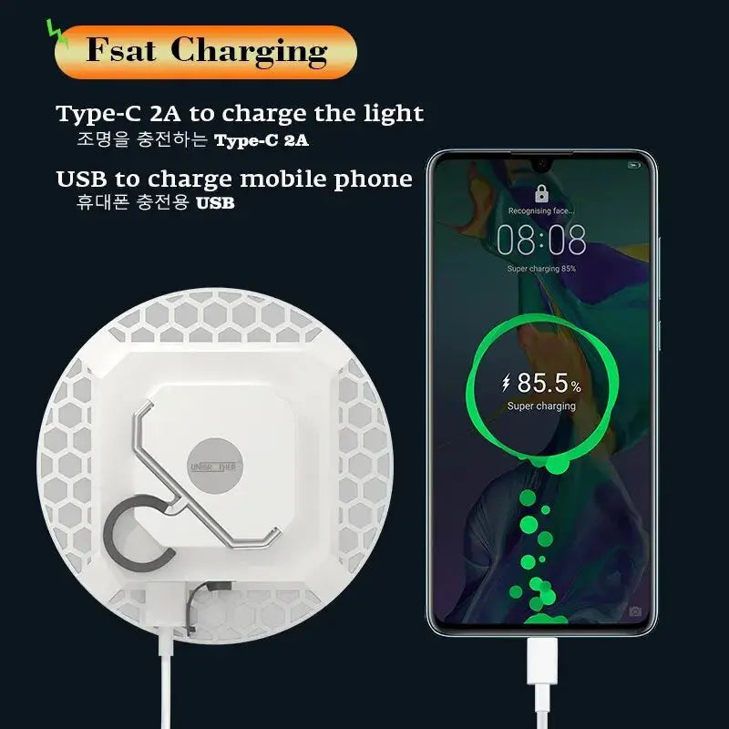 Rechargeable Powerful Light/Powerbank Camping Lantern with Magnet Strong Light Portable Flashlights LED Tent Lights Work Repair Lighting Elektrofy